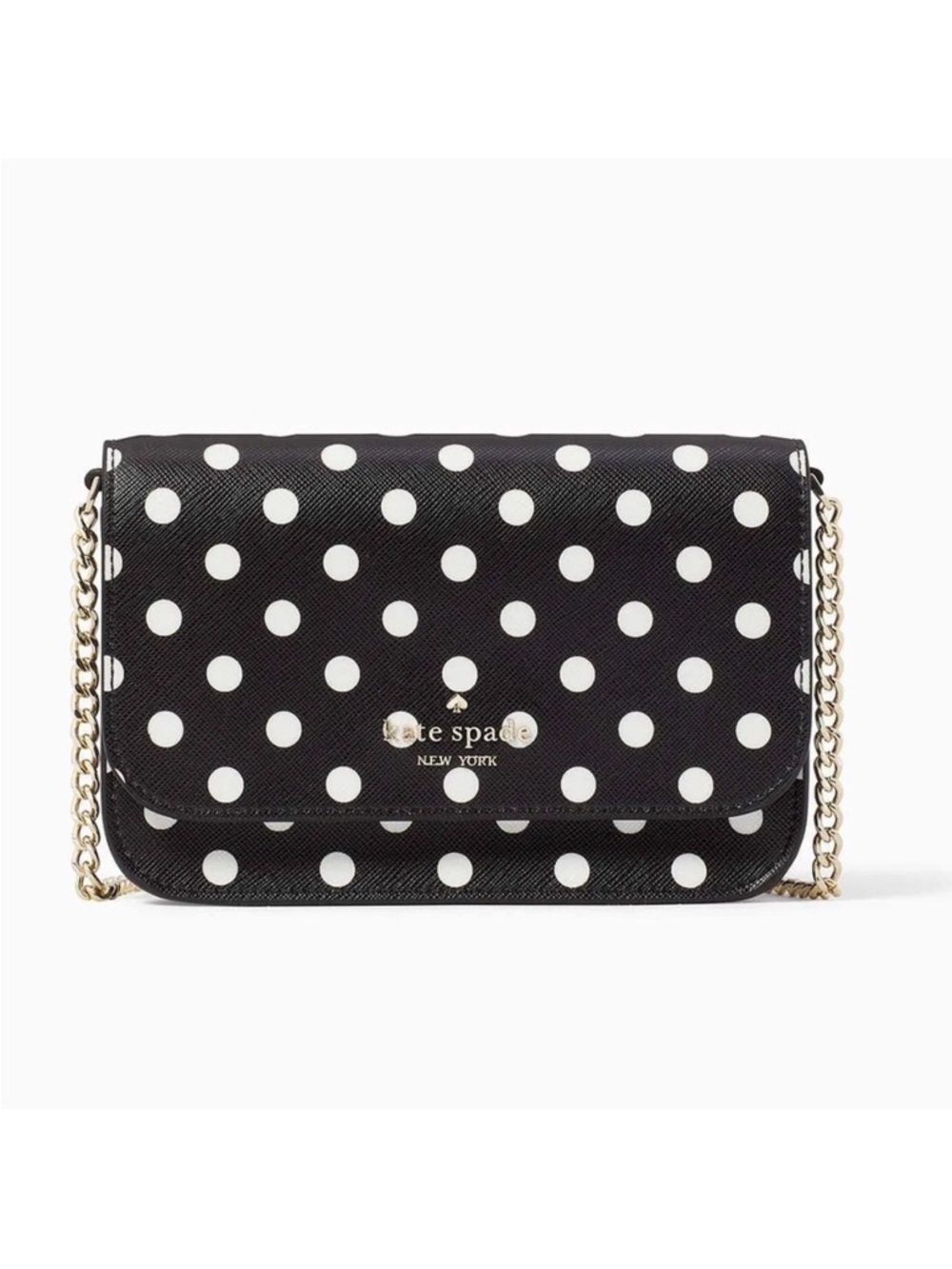 KATE SPADE Cheers
Crossbody Bag!Black & White PolkaDot Leather Purse w/GIFTBox! - Picture 5 of 10